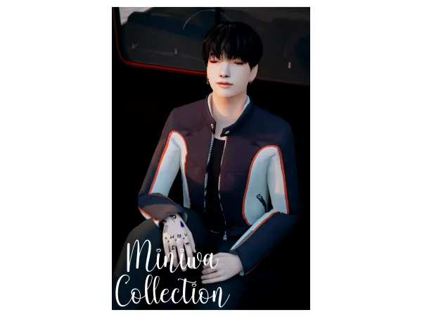 Maxis Match BTS DIESEL J BLINK BIKER JACKET by miniwa - The Sims 4 Custom Content