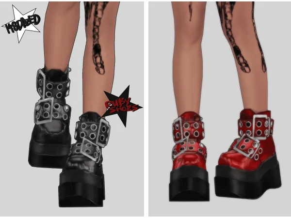 Mix RUBY SHOES by simsfinds - The Sims 4 Custom Content