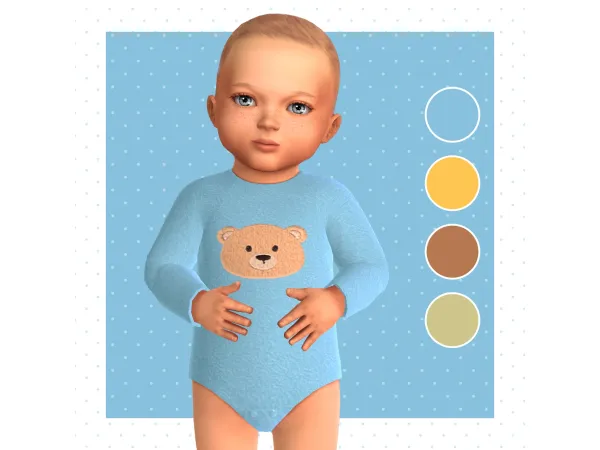 Maxis Match One Bear onesie by acsimscc - The Sims 4 Custom Content