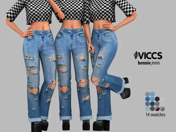 Alpha VICCS_ BONNIE JEANS (TEEN ELDER) by viccs - The Sims 4 custom content