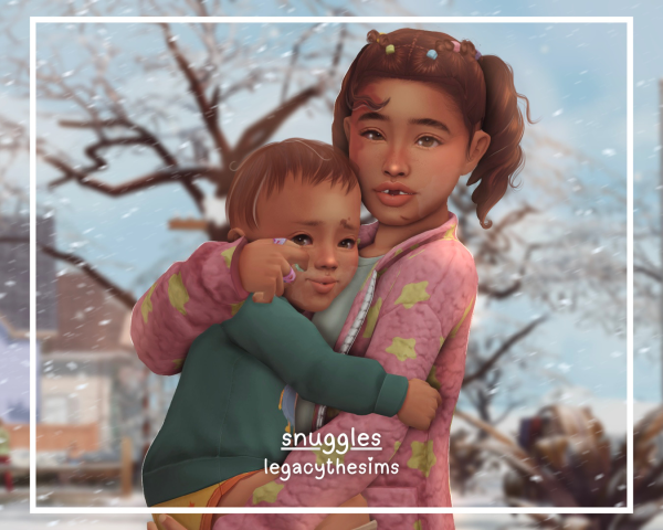 Mix snuggles posepack by simsfinds - The Sims 4 Custom Content