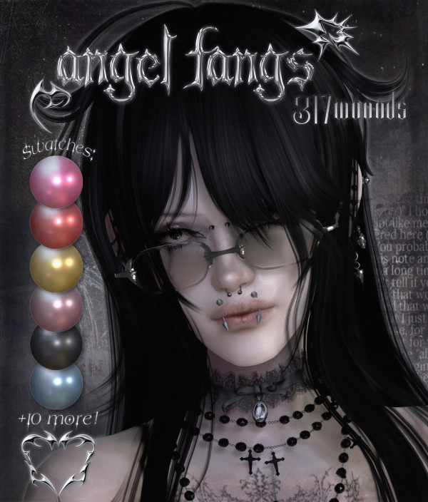 Mix 317wounds Angel fangs by simsfinds - The Sims 4 Custom Content