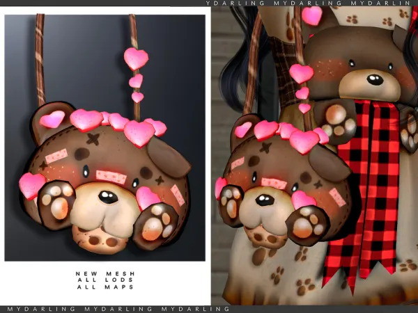 Maxis Match darling bear tote bag Child by Mydarling20 - The Sims 4 Custom Content
