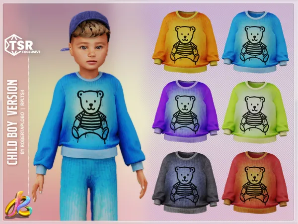 Mix Boy Top 299 Child by robertaplobo - The Sims 4 Custom Content