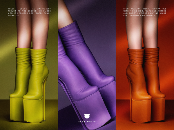 Alpha MADCAT Elva Boots by madcat - The Sims 4 Custom Content