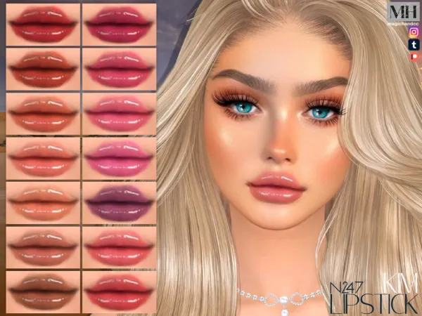 Alpha Kim Lipstick N247 by magichandcc - The Sims 4 Custom Content