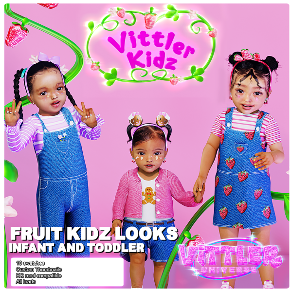 Alpha Fruit Kidz Outfits for Infants and Toddlers by simsfinds - The Sims 4 Custom Content