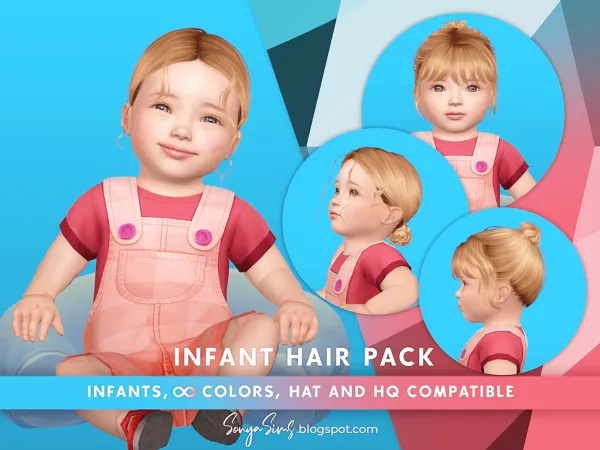Alpha INFANT HAIR PACK II by sonyasims - The Sims 4 Custom Content