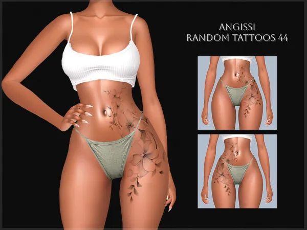 Mix Random tattoos 44 by thesimsresource - The Sims 4 Custom Content
