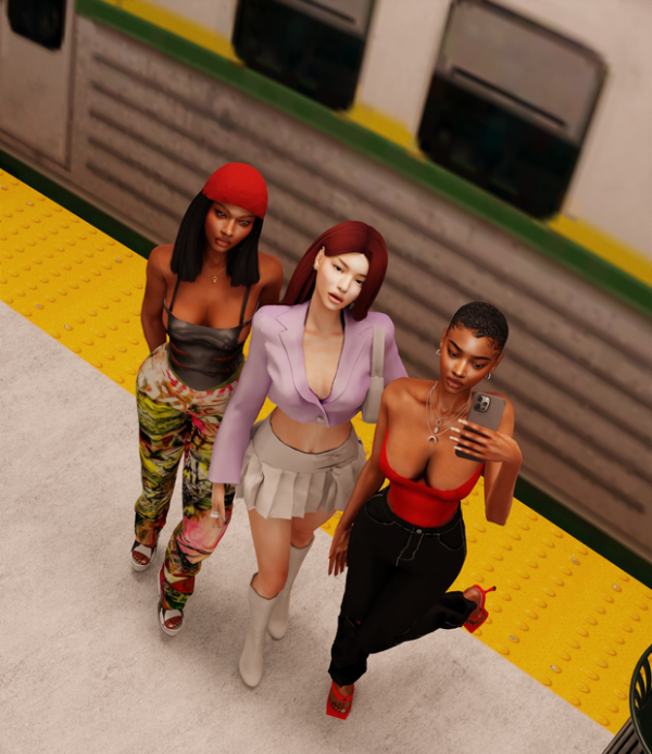 Mix Iconsimz Out with the Girls posepack by simsfinds - The Sims 4 Custom Content