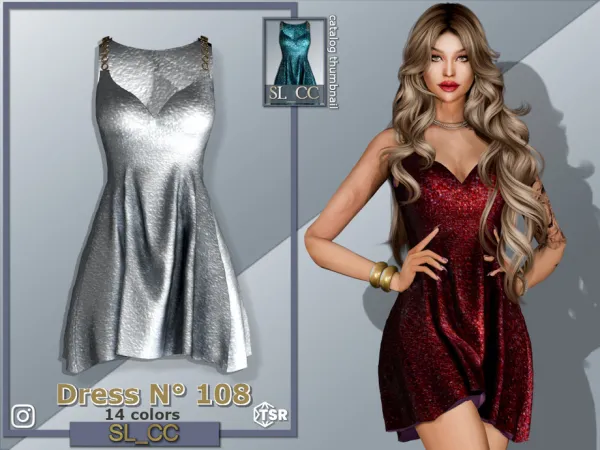 Alpha SL_Dress_108 by thesimsresource - The Sims 4 Custom Content