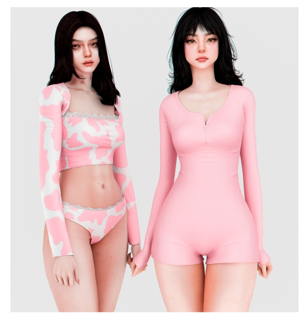 Alpha Sleepwear Mini Set by unknown66irl - The Sims 4 Custom Content