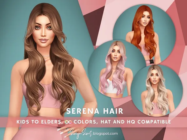 Alpha Serena Hair by sonyasims - The Sims 4 Custom Content