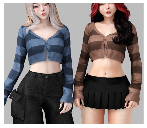 Alpha Amore cardigan by babyetears - The Sims 4 Custom Content