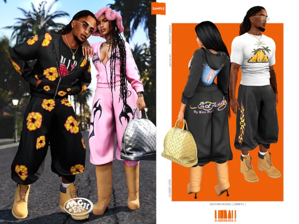 Alpha Merch Ashton Hoodie (sample) - The Sims 4 Custom Content