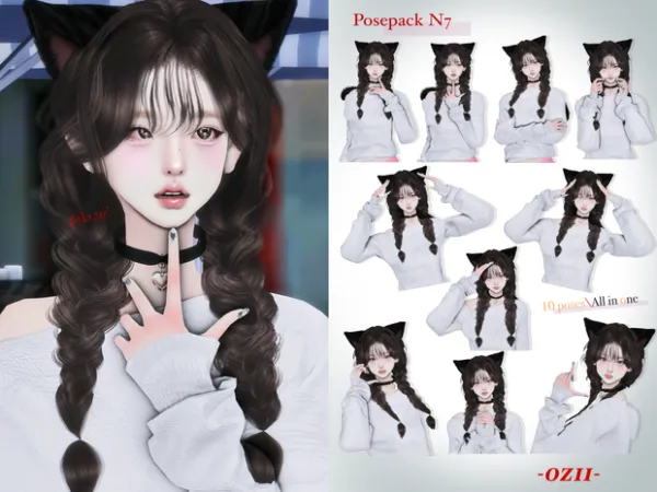 Mix [Ozii]Posepack N7 by simsfinds - The Sims 4 Custom Content