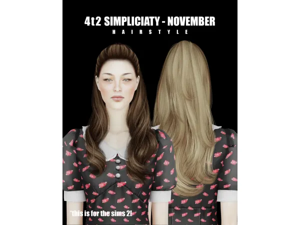 4t2 Simpliciaty November Hairstyle by redsimmer - The Sims 2 Custom Content