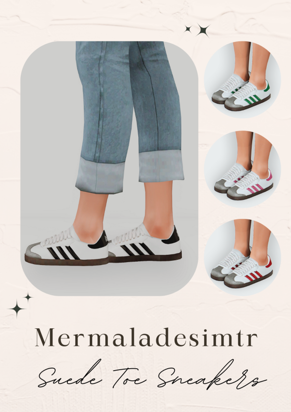 MelBens Mermaladesimtr SuedeToeSneakers 4t3 by simsfinds - The Sims 3 Custom Content