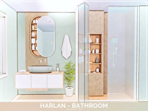 Maxis Match Harlan Bathroom by simsfinds - The Sims 4 Custom Content