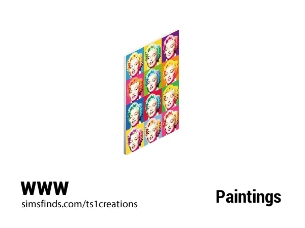 [paintings] Marilyn Monroe N2 - The Sims 1 Custom Content
