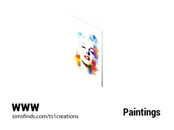 [paintings] Marilyn Monroe N3 - The Sims 1 Custom Content