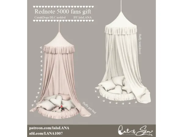 fluffy tent and pet bed by lalalana