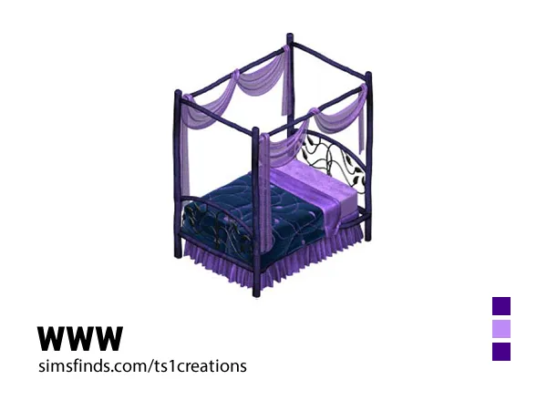 Cama Mágica Roxa - The Sims 1 Custom Content