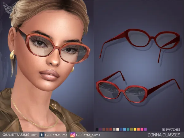 Alpha Donna Glasses by feyona - The Sims 4 Custom Content
