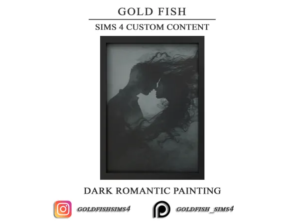 Mix GoldFish dark romantic painting by GoldFishSims - The Sims 4 Custom Content