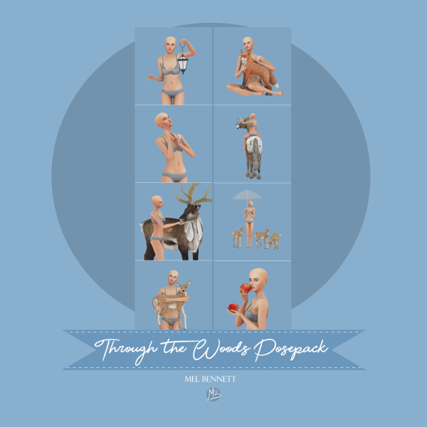 Mix Through the Woods Posepack by melbennett - The Sims 4 Custom Content