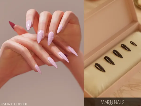 Alpha Marin nails - The Sims 4 Custom Content