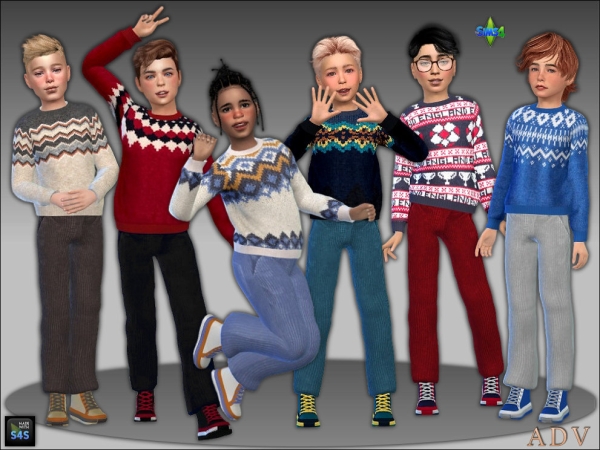 Mix Winter outfits for boys by artedellavita_mabra - The Sims 4 Custom Content