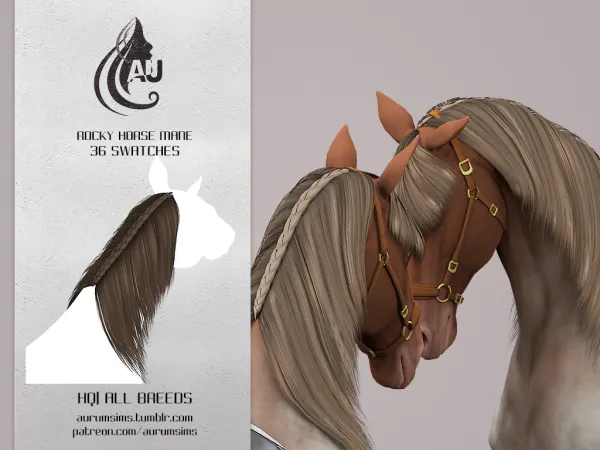 Alpha styled braided horse mane