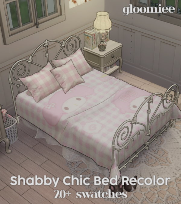 Maxis Match SHABBY CHIC BED RECOLORS by simsfinds - The Sims 4 Custom Content