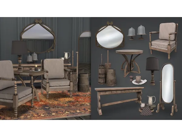 Alpha COTTAGE THINGS by modcollective - The Sims 4 Custom Content