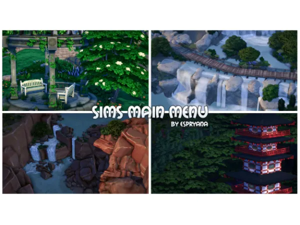 Mix sims main menu by [espryana] - The Sims 4 Custom Content