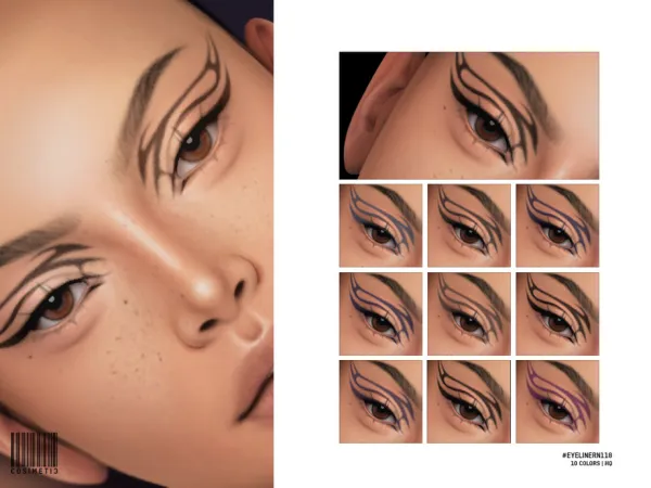 Mix Gothic Eyeliner N118 by thesimsresource - The Sims 4 custom content