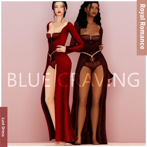 Maxis Match Blue Craving Royal Lust Dress by bluecraving - The Sims 4 Custom Content