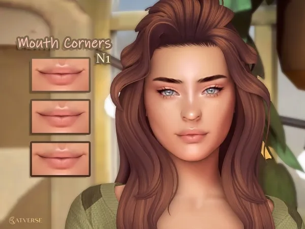 Mix Mouth Corners N1 - The Sims 4 Custom Content
