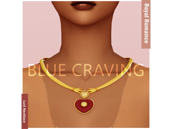 Maxis Match Blue Craving Royal Lust Necklace - The Sims 4 Custom Content