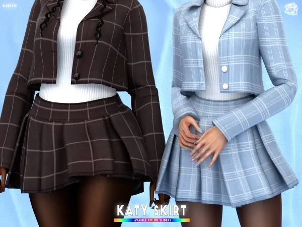 Mix Katy Skirt brsims by bluerose-sims - The Sims 4 Custom Content