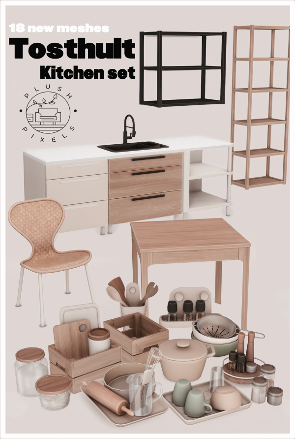 Alpha Tosthult Kitchen by simsfinds - The Sims 4 Custom Content