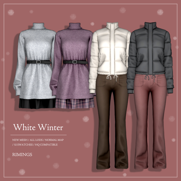 Alpha [RIMINGS] White Winter by simsfinds - The Sims 4 Custom Content