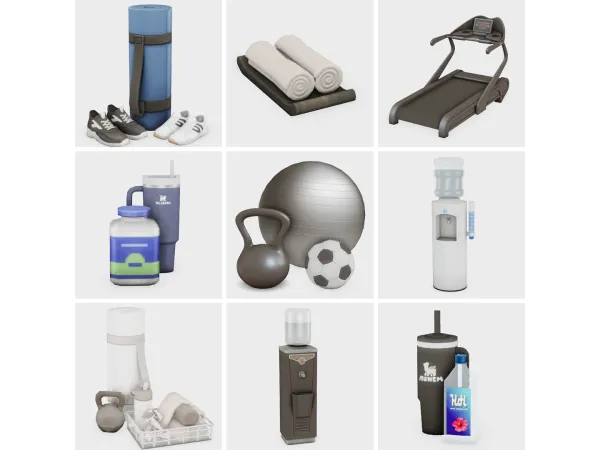 Maxis Match everything you need for a home gym sims 4 finds by boujeesimss - The Sims 4 Custom Content