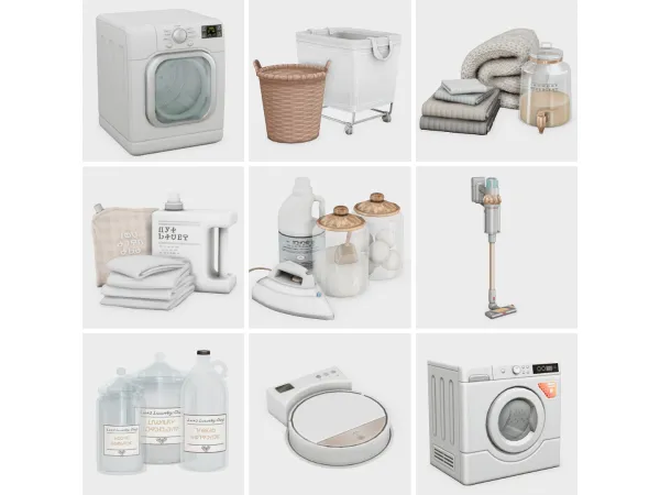Maxis Match aesthetic laundry room sims 4 finds by boujeesimss - The Sims 4 Custom Content