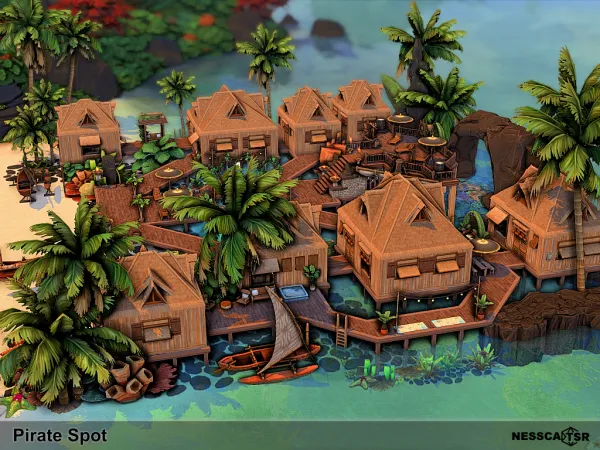 Maxis Match Pirate Spot by nesscasims - The Sims 4 Custom Content