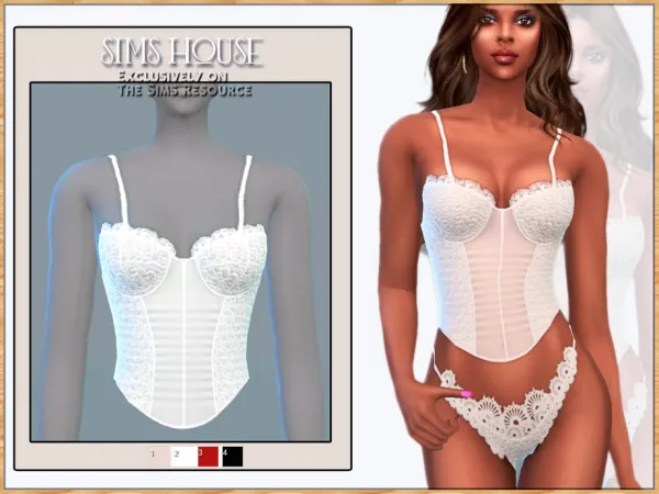 Mix CORSET WITH STRAPS by thesimsresource - The Sims 4 Custom Content