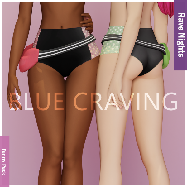 Maxis Match Blue Craving Fanny Pack by bluecraving - The Sims 4 Custom Content
