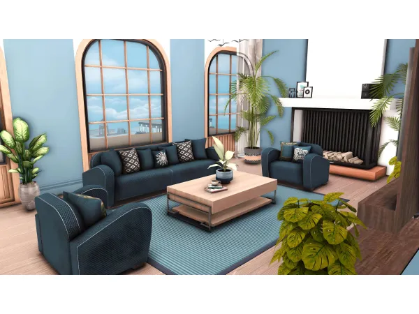 Mix Mushia Living Room by simsfinds - The Sims 4 Custom Content