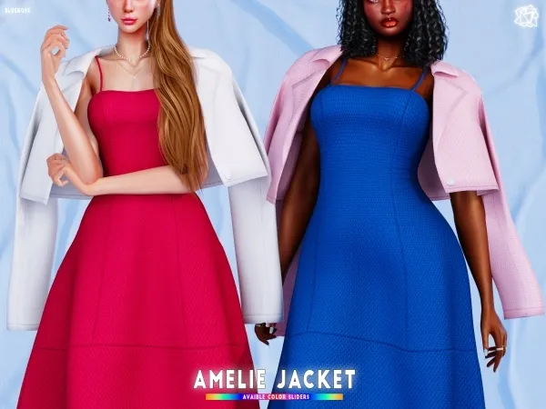 Mix Amelie Jacket Acc brsims - The Sims 4 Custom Content